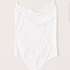 Abercrombie White Spaghetti Strap Bodysuit